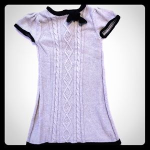 EUC silver and black sweater dress